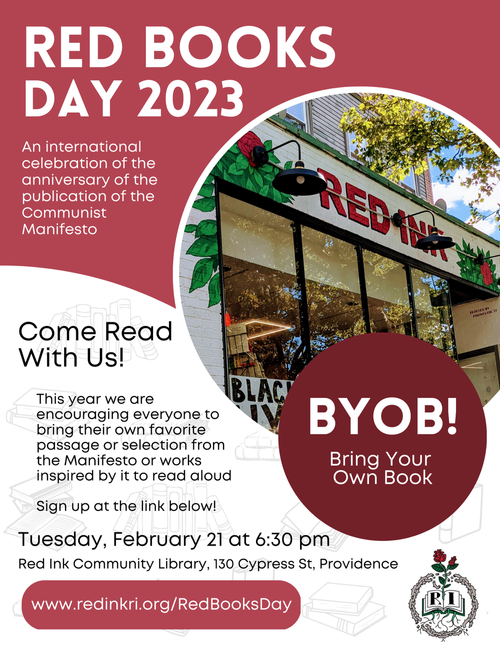 Flyer for 'Red Books Day 2023'