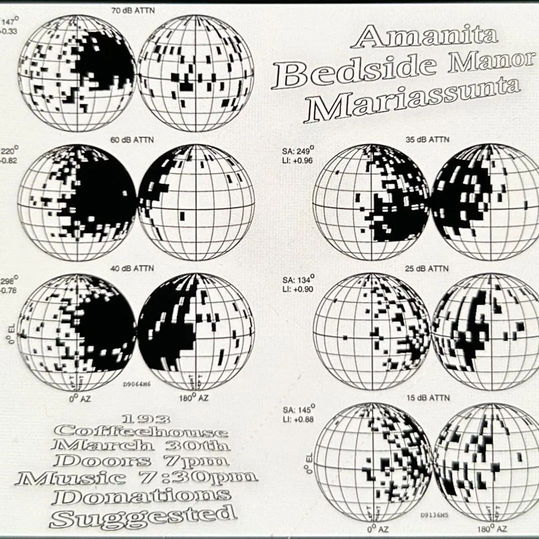 Flyer for 'Amanita, Mariassunta, Bedside Manor'
