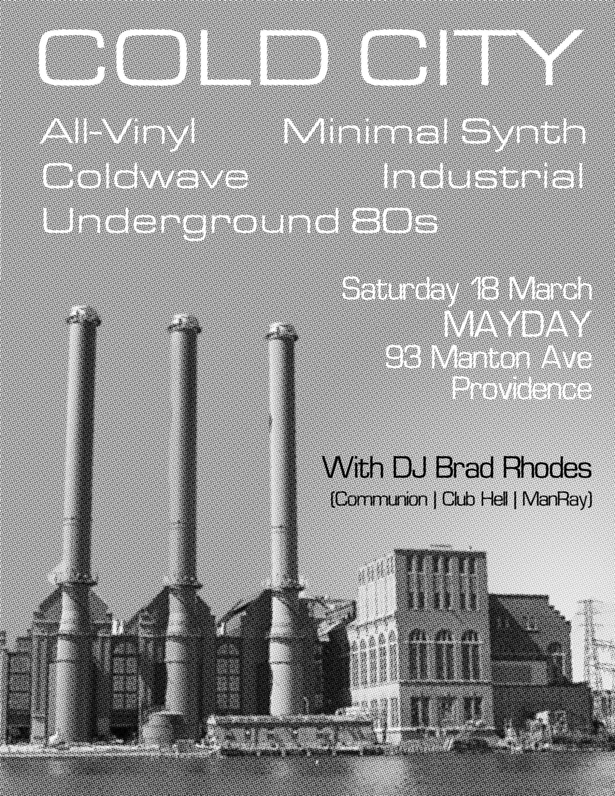 Flyer for 'COLD CITY – All-Vinyl Coldwave / Minimal Synth night'