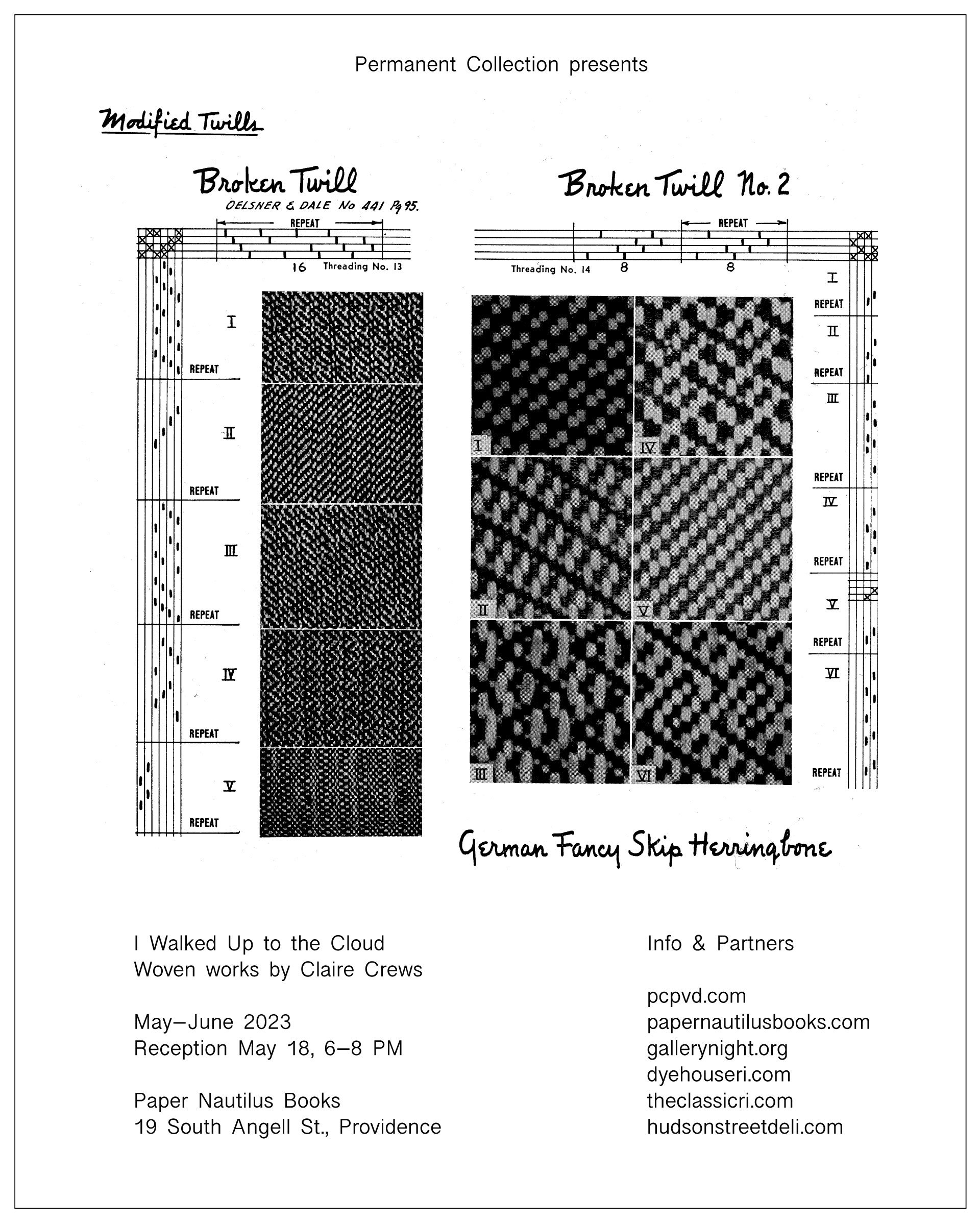 Flyer for 'Opening reception for “I Walked Up to the Cloud”'