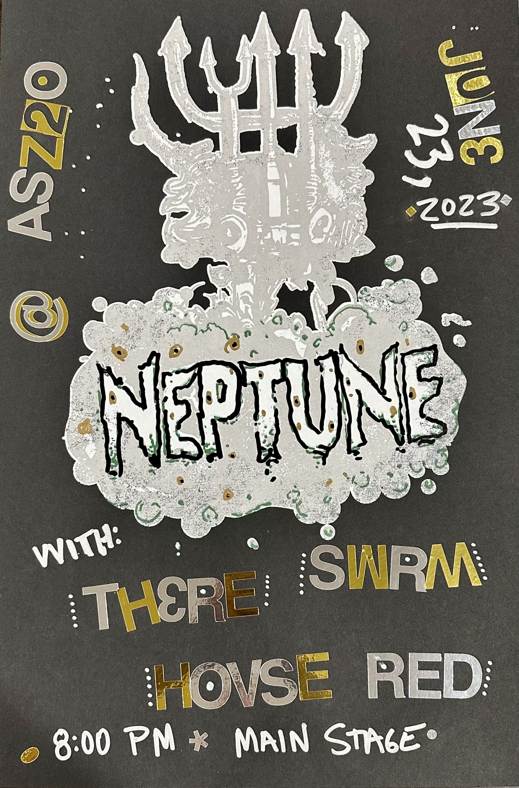 Flyer for 'Neptune/THERE/SWRM/House Red'