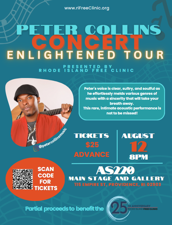 Flyer for 'PETER COLLINS – CONCERT- ENLIGHTENED TOUR'