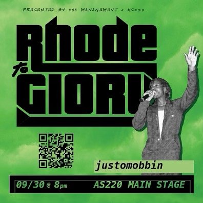 Flyer for 'RHODE TO GLORY: Justomobbin and Tre Medusa'