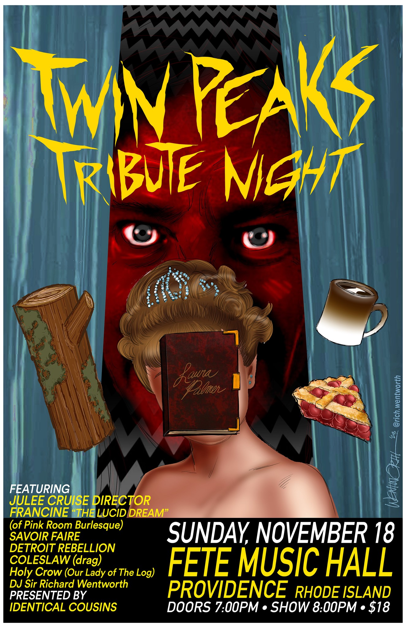 Flyer for 'Fire Walk with Me Party Twin Peaks Tribute'