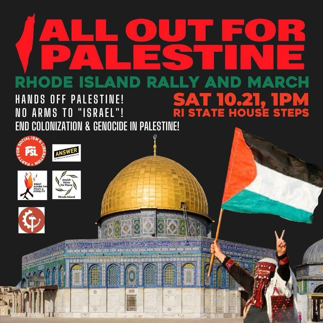 Flyer for 'All Out for Palestine'