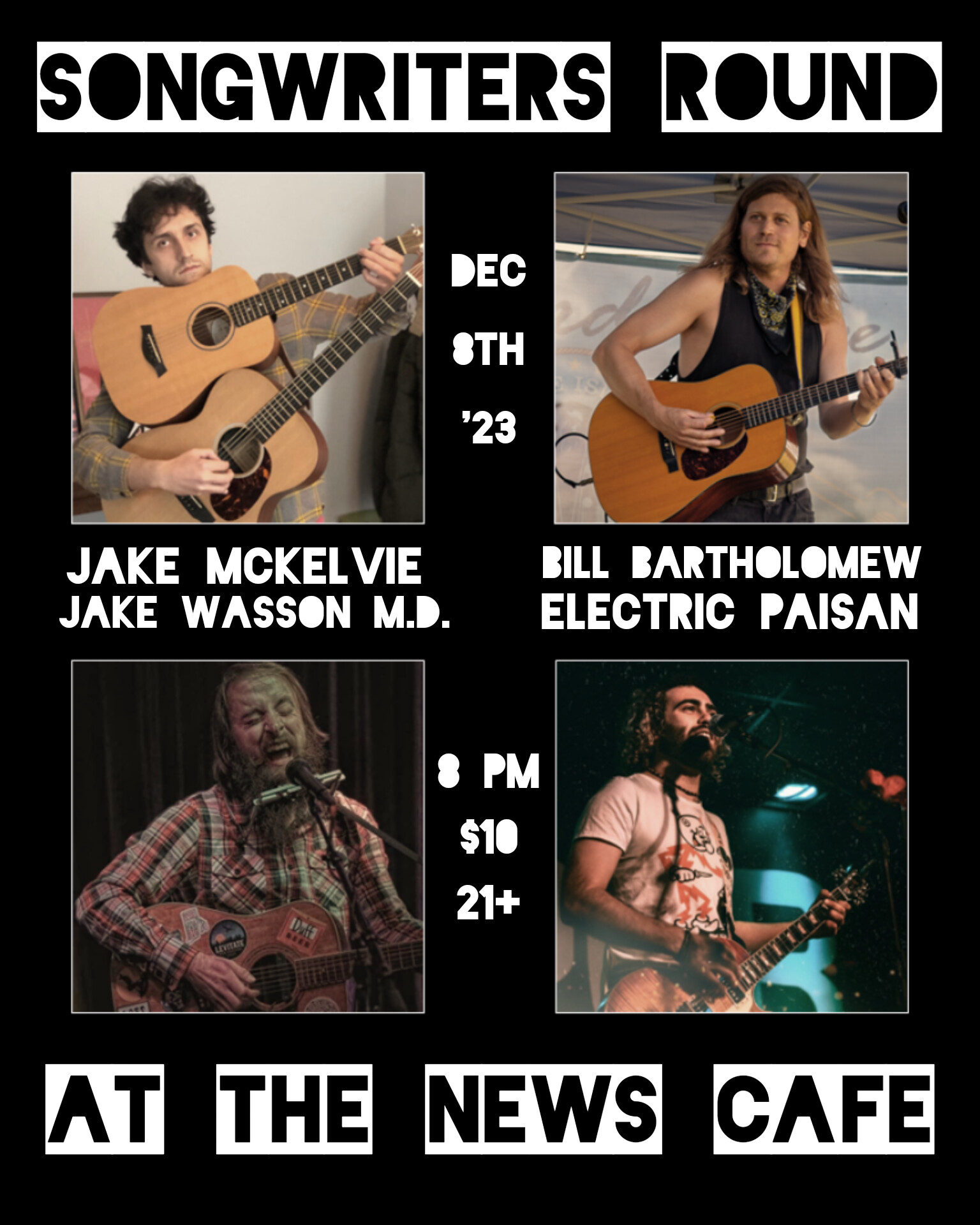 Flyer for 'Songwriters Night'