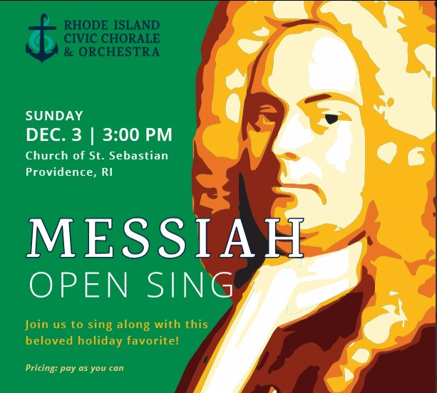 Flyer for 'Messiah Sing – With the RI Civic Chorale'