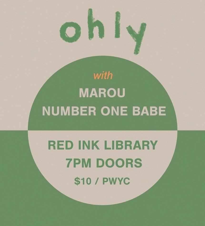 Flyer for 'Ohly with Marou and Number One Babe'