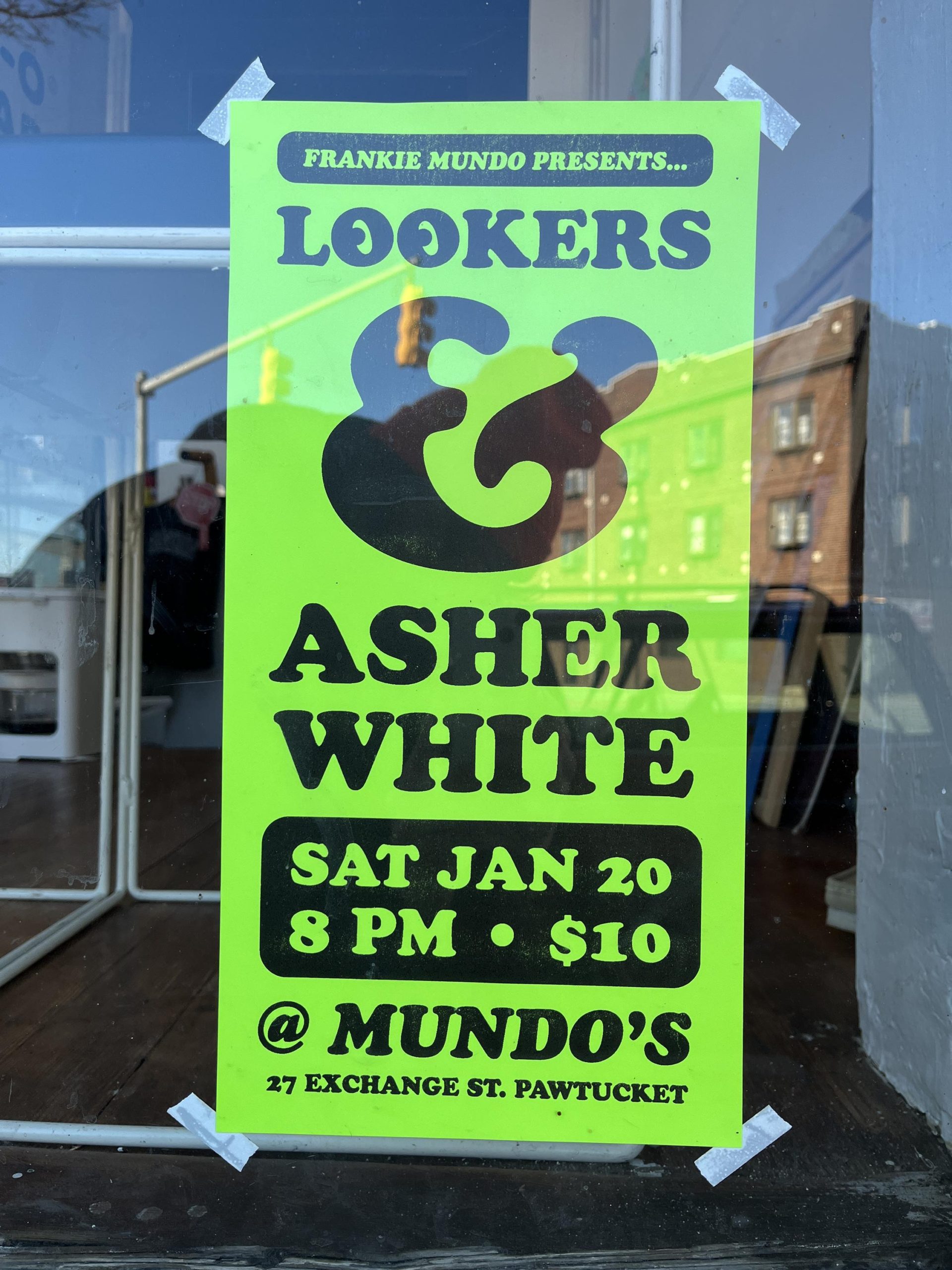 Flyer for 'FRANKIE MUNDO PRESENTS….LOOKERS & ASHER WHITE'