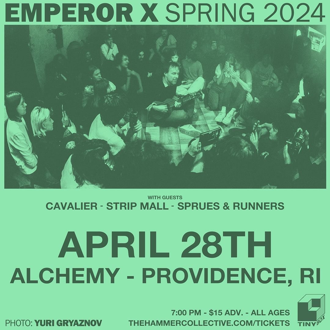 Flyer for 'Emperor X // Cavalier // Strip Mall // Sprues & Runners'