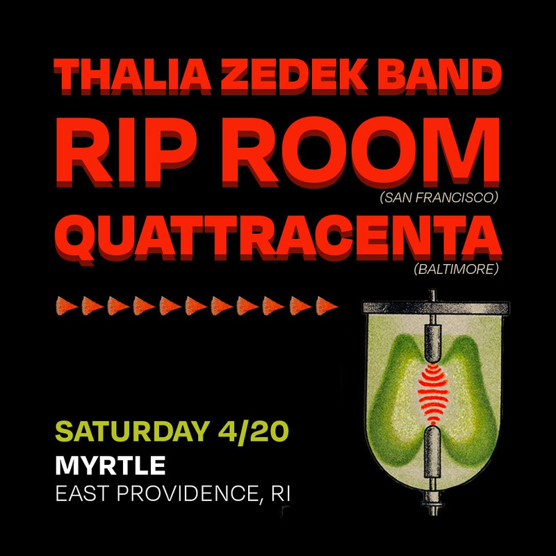 Flyer for 'Thalia Zedek Band // Quattracenta // RIP Room'