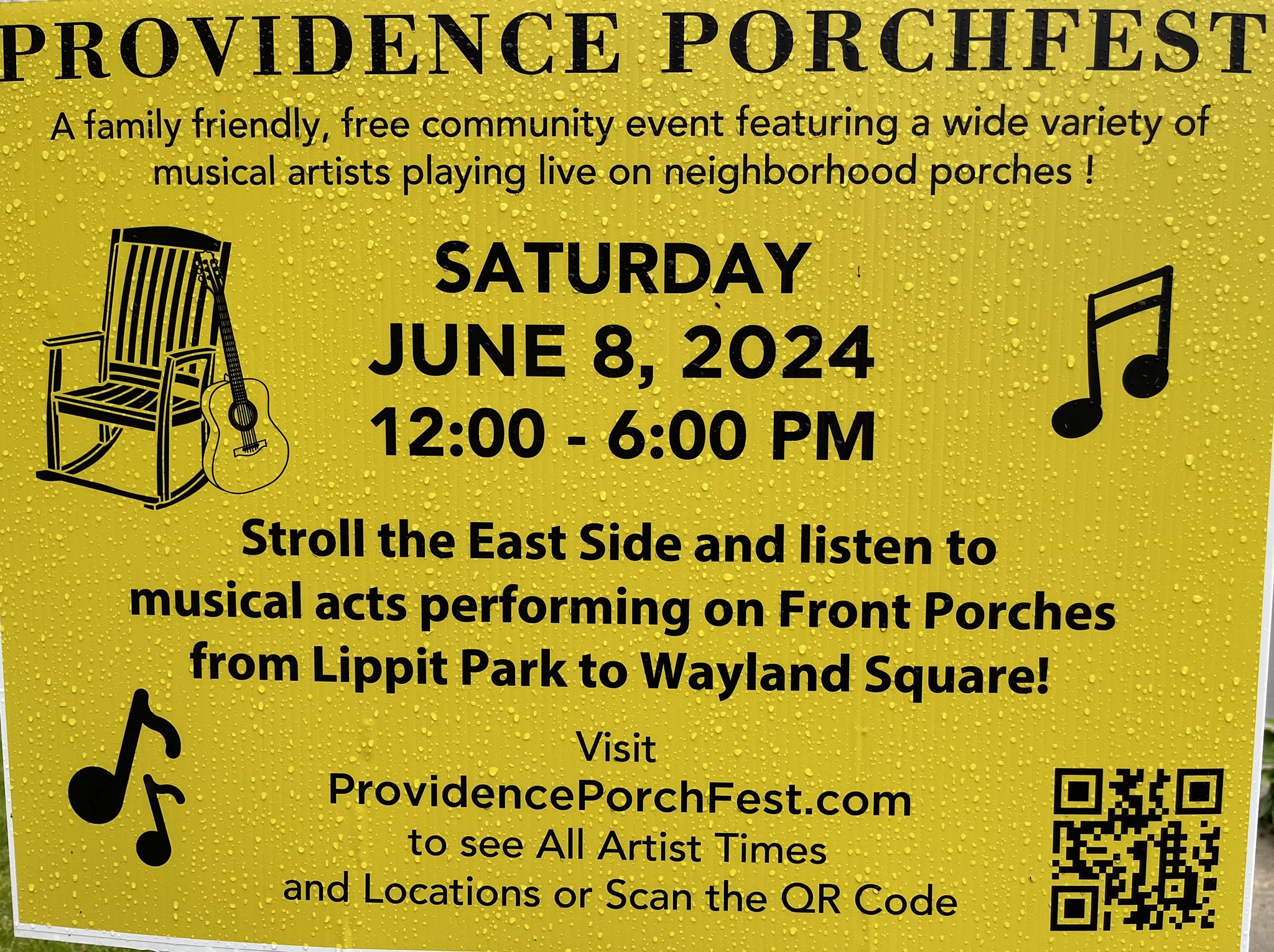 Flyer for 'Providence Porchfest'