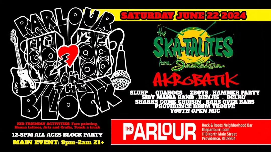 Flyer for 'Parlour on the block'