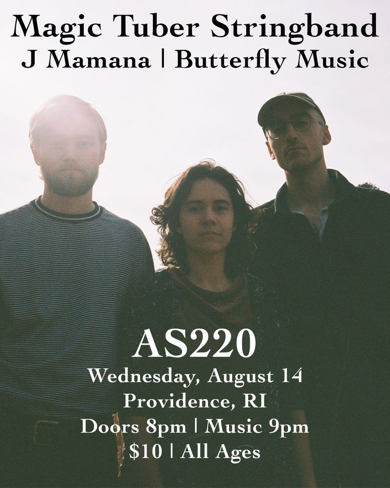 Flyer for 'Magic Tuber Stringband (NC), J Mamana, Butterfly Music'