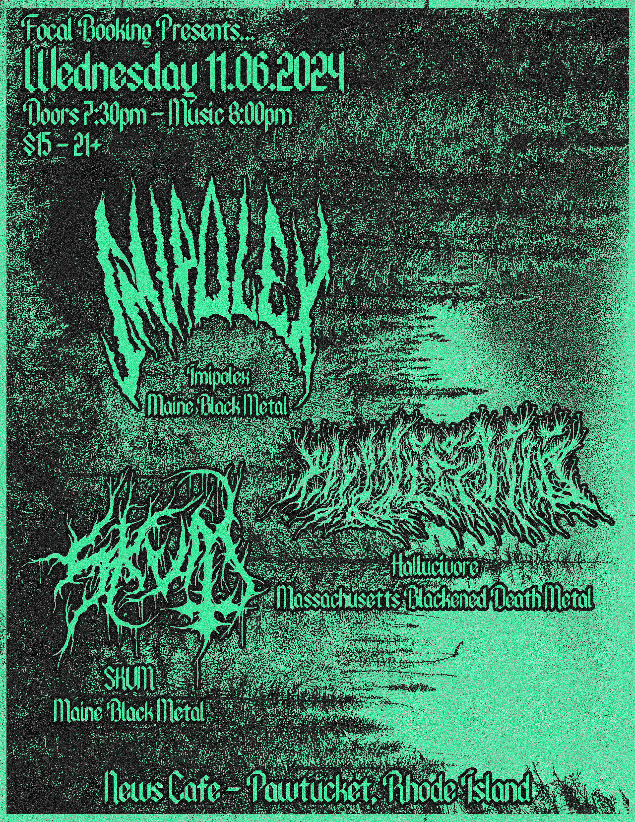 Flyer for 'IMIPOLEX/SKVM/HALLUCIVORE'