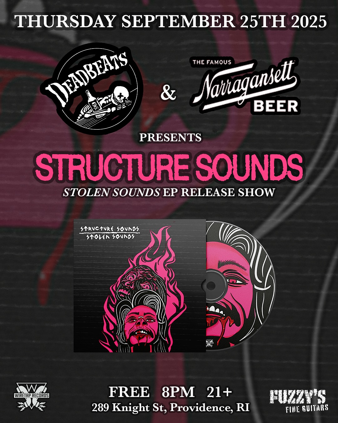 Flyer for 'Structure Sounds // Stolen Sounds – EP Release show'