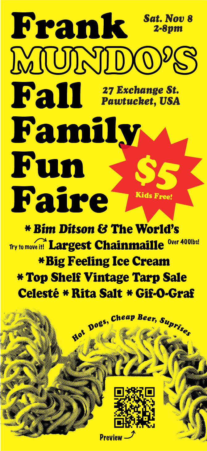 Flyer for 'Frankie MUNDO’S Fall Family Fun Faire'