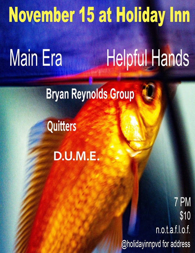 Flyer for 'Bryan Reynolds Group / Main Era / Helpful Hands / Quitters / D.U.M.E.'