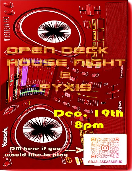 Flyer for 'OPEN DECK HOUSE NIGHT'