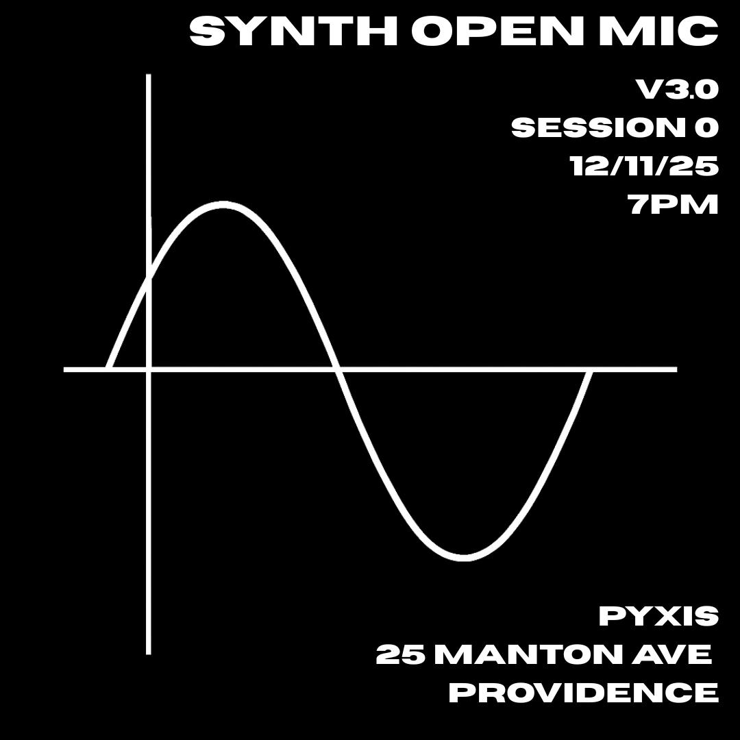 Flyer for 'Synth Open Mic Night'