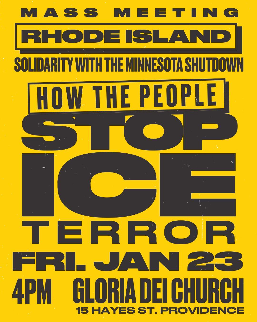 Flyer for 'How the People Stop ICE Terror'