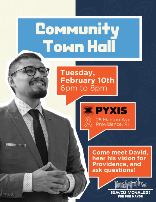 Flyer for 'Community Town Hall with David Morales'