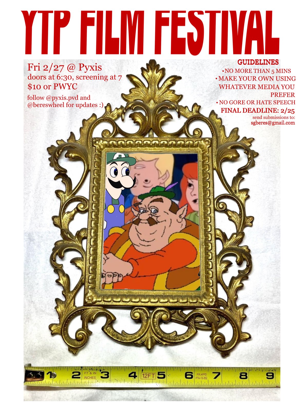 Flyer for 'YOUTUBE POOP FILM FESTIVAL'