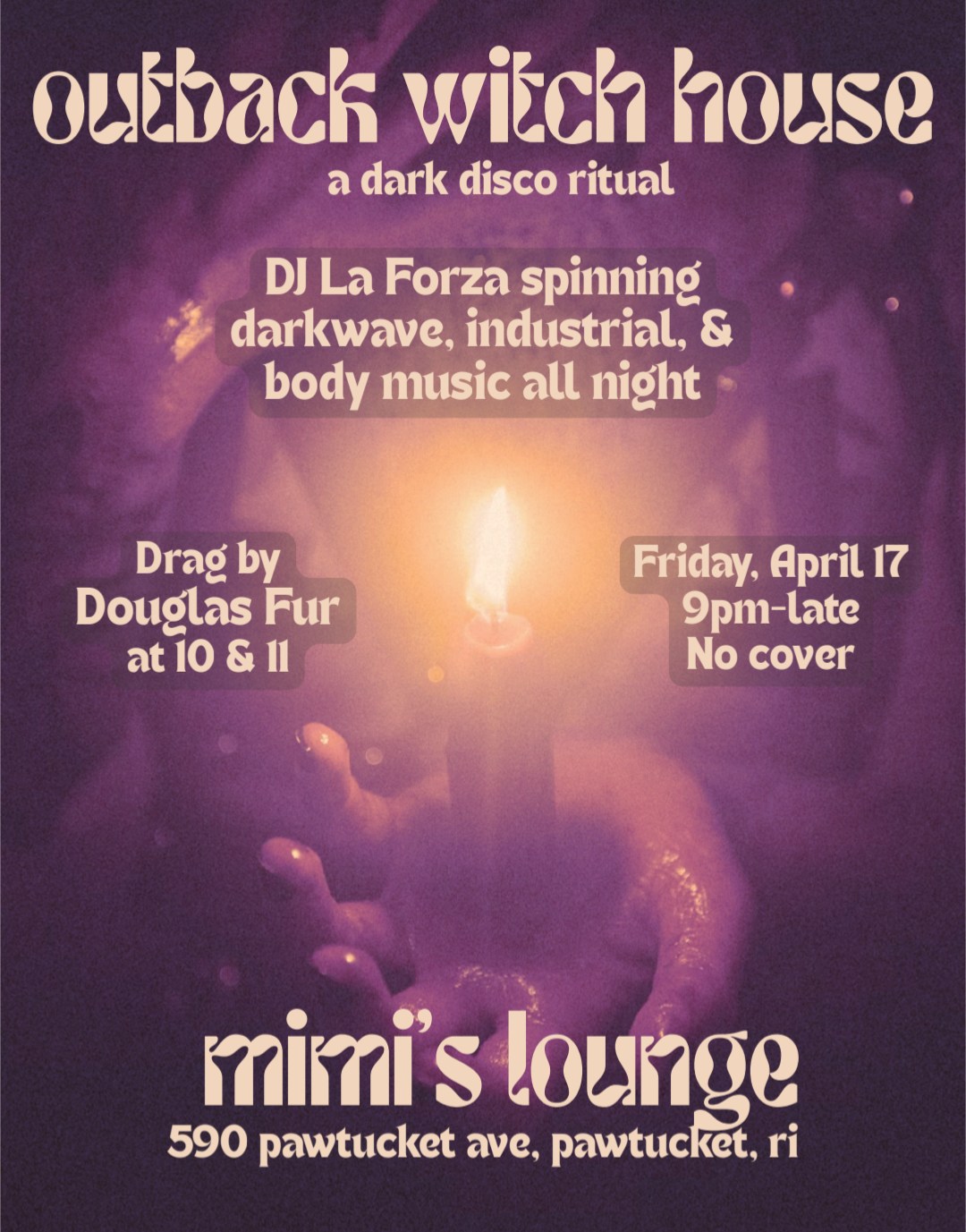 Flyer for 'Outback Witch House: Dark Disco & Drag'