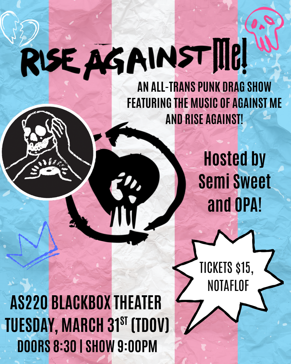 Flyer for 'Rise Against Me!'