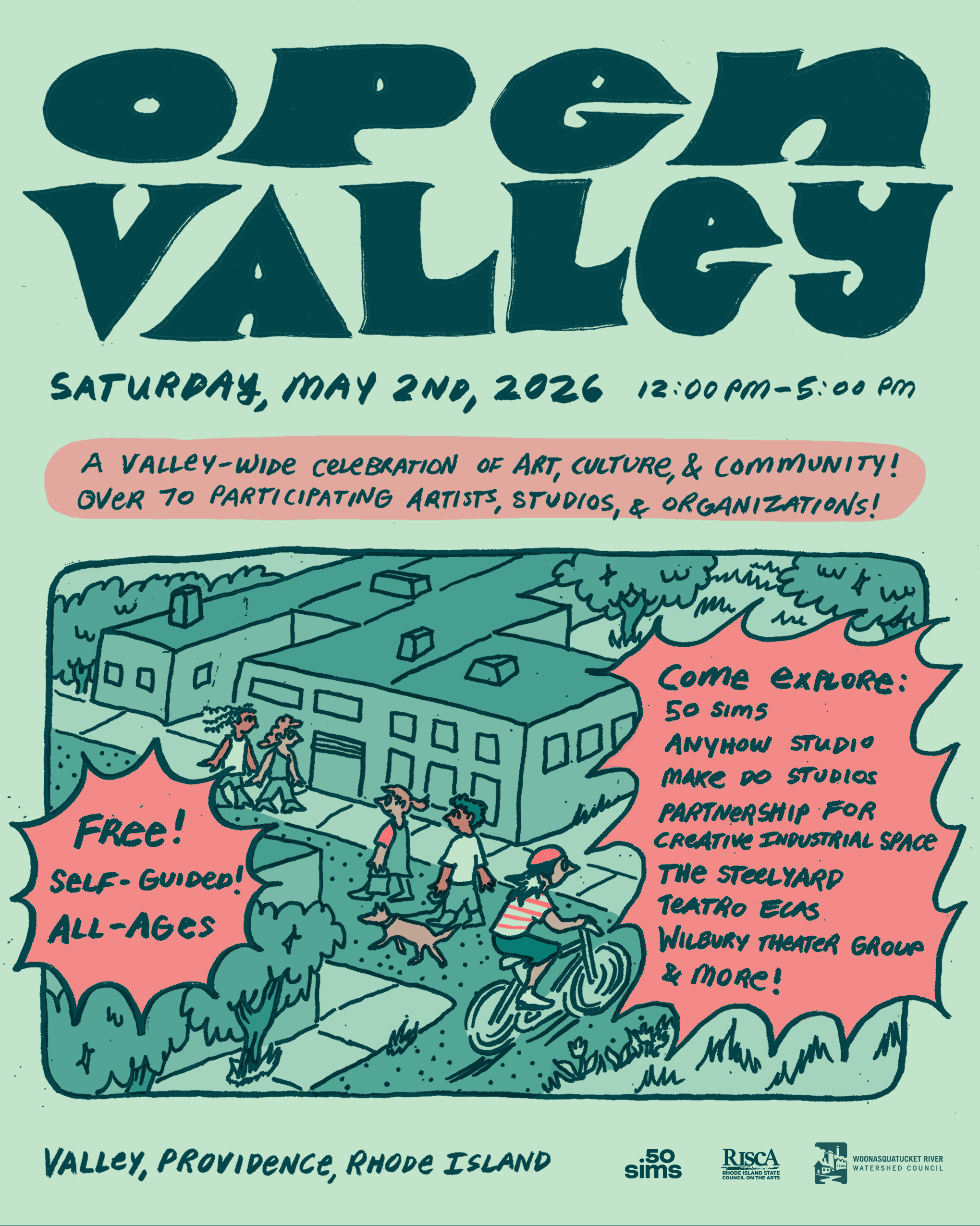 Flyer for 'Open Valley: A Valley-wide celebration of Art, Culture, and Community'