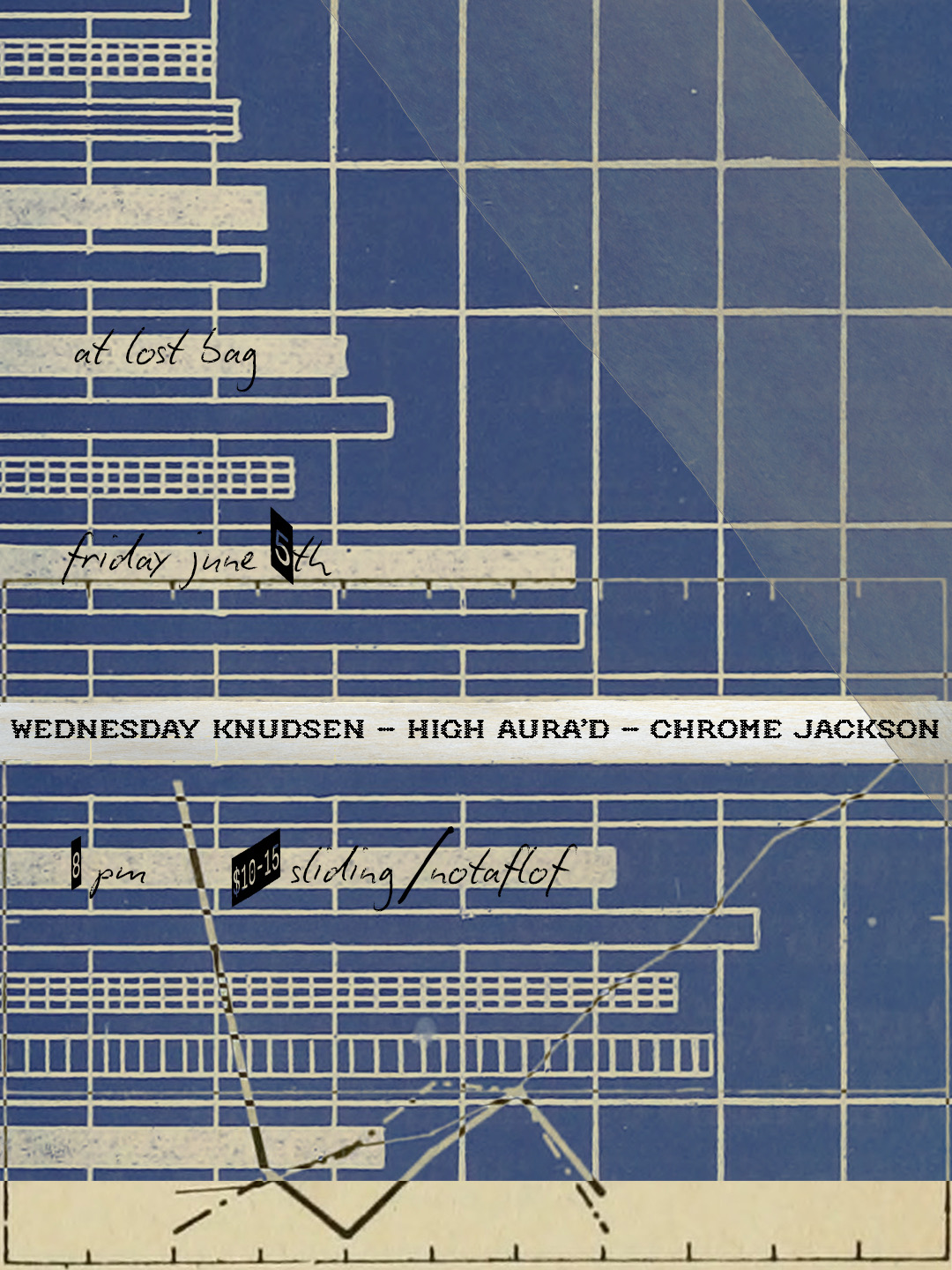 Flyer for 'Wednesday Knudsen (NY)/High Aura’d/Chrome Jackson'