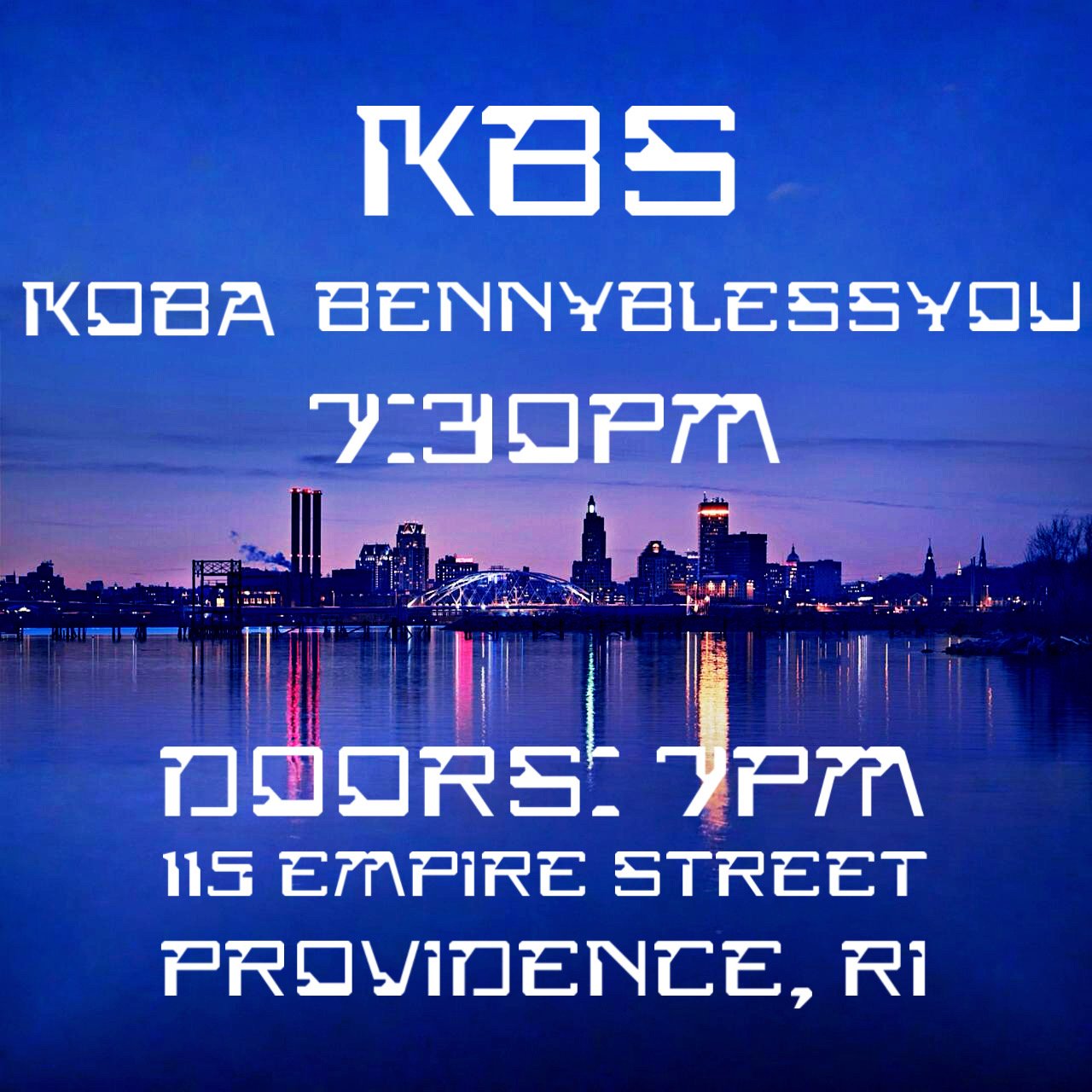 Flyer for 'KBS, BennyBlessYou, Koba'