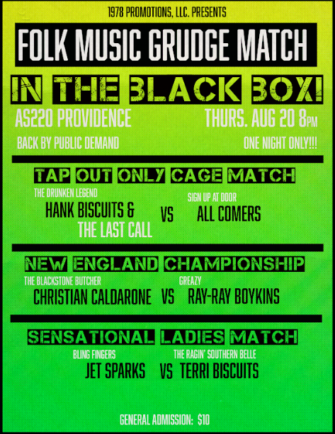 Flyer for 'Folk Music Grudge Match'