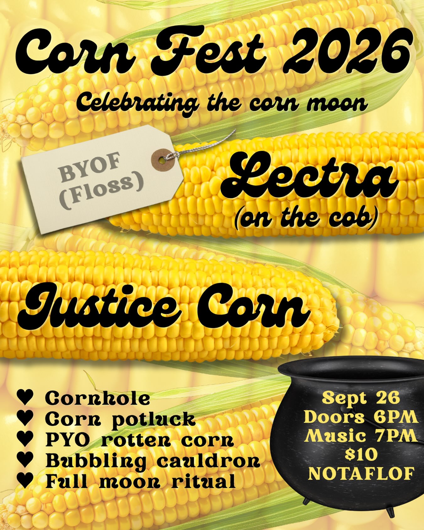 Flyer for 'Corn Fest 2026'