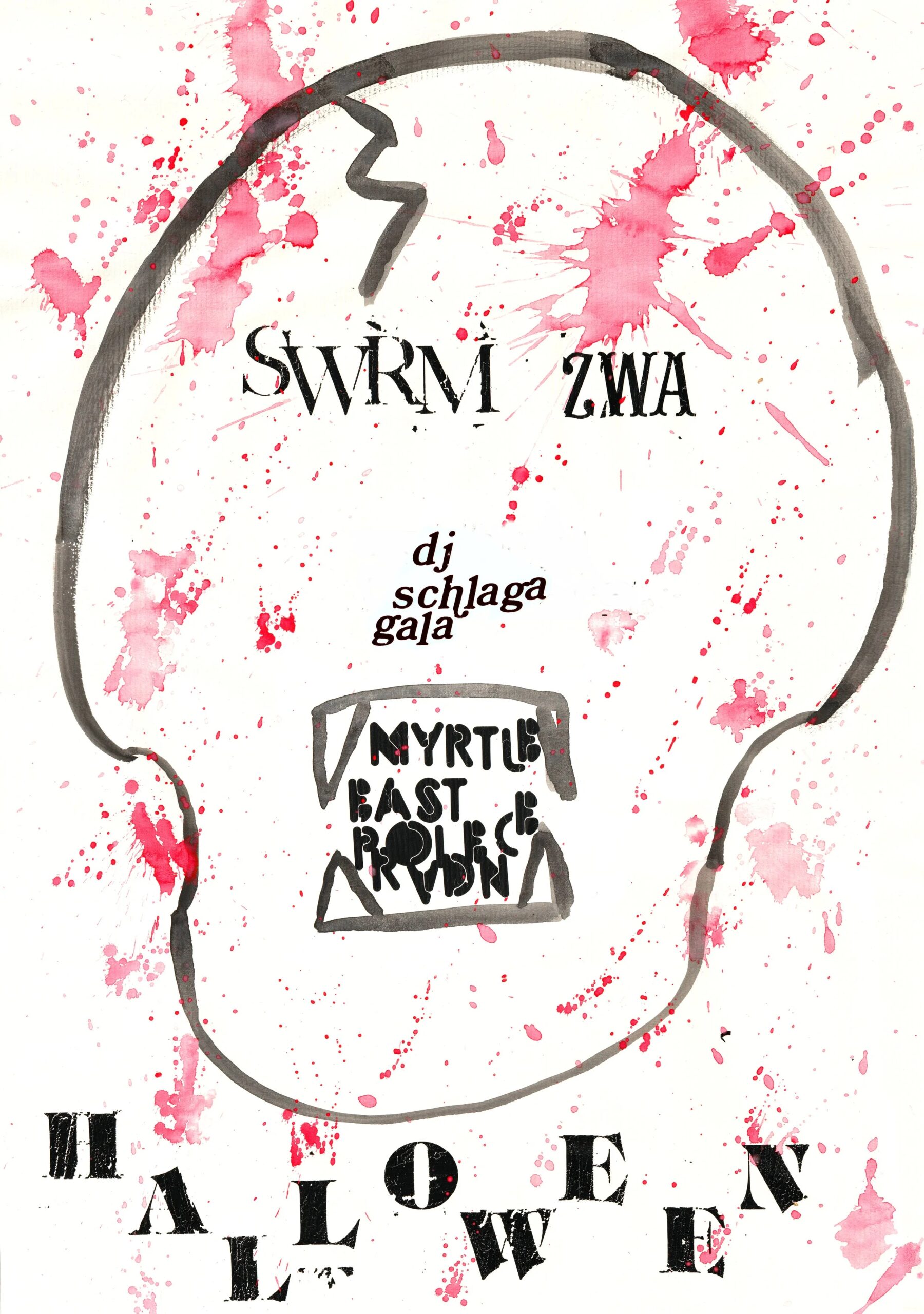 Flyer for 'SWRM, Z.W.A., DJ Schlaga Gala'